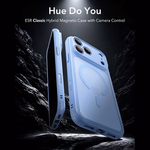 ESR Classic Hybrid MagSafe maciņš, paredzēts iPhone 18 Pro / 17 Pro, gaiši zils