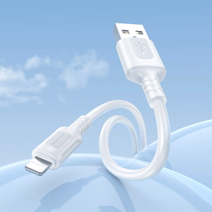 Borofone Kabelis BX111 Feliz - USB uz Lightning - 2,4A 1 metrs balts