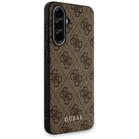 Guess 4G Metal Gold Logo viedtālruņa apvalks Samsung Galaxy A56 - brūns