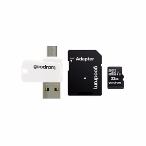 GoodRam atmiņas karte 32GB microSDHC cl. 10 UHS-I + adapteris + karšu lasītājs
