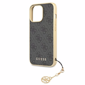 Guess GUHCP13XGF4GGR iPhone 13 Pro Max 6.7" pelēks cietais apvalks 4G Šarmu Kolekcija
