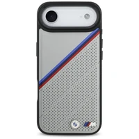BMW M trīskrāsu metāla logotipa magnētiskais viedtālruņa apvalks iPhone 17 Air - pelēks