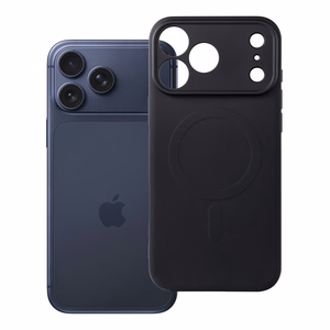 Silikona Mag Cover maciņš modelim iPhone 17 Pro Max / 18 Pro Max, saderīgs ar MagSafe ar kameras aizsardzību – melns