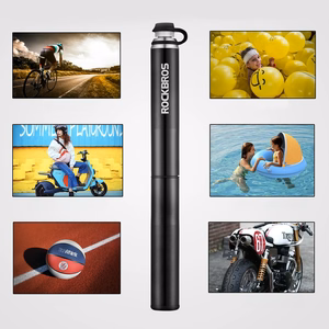 Rockbros JG-PB-004 viegls velosipēda pumpis ar manometru – krāsa: melna