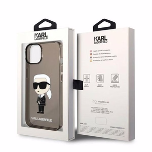 Karl Lagerfeld Ikonik Karl viedtālruņa apvalks iPhone 14 Plus - melns