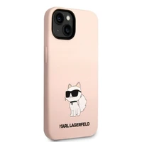 Karl Lagerfeld KLHCP14MSNCHBCP iPhone 14 Plus 6.7" cietais apvalks rozā/rozā Silikona Choupette
