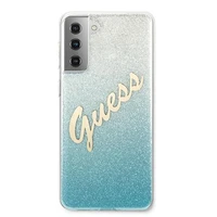Guess GUHCS21MPCUGLSBL S21+ G996 zils/zils cietais apvalks Mirdzošs Gradients Script