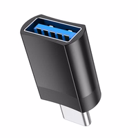 Adapteris Hoco UA17 Type-C uz USB-A melns