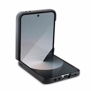 Guess Ādas 4G Metāla Logotips Viedtālruņa apvalks Samsung Galaxy Z Flip 6 - Rozā