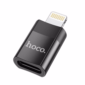 Adapteris Hoco UA17 Lightning uz Type-C melns