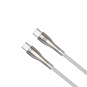Forever Sleek kabelis USB-C - USB-C 1,0 m 60W balts