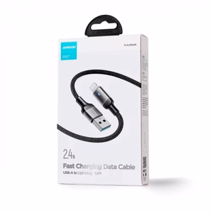 Joyroom Extraordinary Series A10 USB-A / Lightning 2.4A kabelis 1.2 m - melns