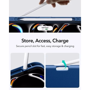 ESR Flip Hybrid macins priekš iPad Pro 13 7 / 8 / 2024-2025 - Tumši zils