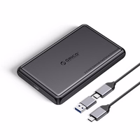 Orico DDL25-C3 2,5" HDD/SSD USB-C 5Gb/s diskdzinis - melns