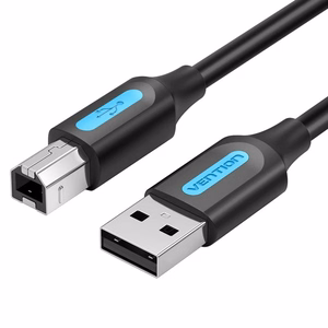 Vention USB 2.0 A vīr.–B vīr. kabelis 3 m, melns, PVC