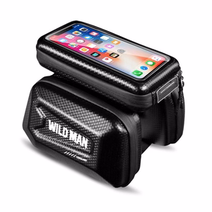 WILDMAN ceļojumu soma velosipēda rāmim ar rāvējslēdzēju E6S 1,2L (4"-7") melns