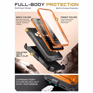 Supcase Unicorn Beetle Pro maciņš iPhone 17 Pro Max oranžs