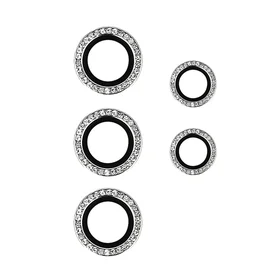 Rūdītais stikls HARD DIAMOND kamerai (LENS) Samsung Galaxy S24 Ultra sudraba (5 gab. lēcas)