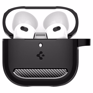 Spigen Rugged Armor viedtālruņa apvalks AirPods 4 - melna