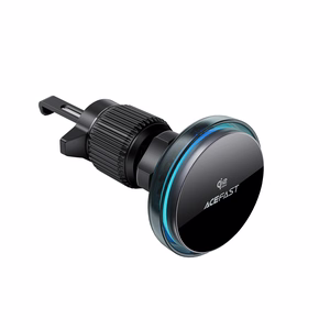 Acefast D61 magnētisks automašīnas ventilācijas restes turētājs ar Qi2 25 W bezvadu uzlādi, pelēks