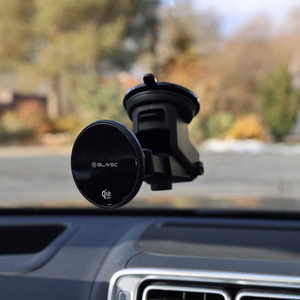 Blavec Car holder BHC-04A Qi2.2 25W magnetic with induction charging do szyby (BHC04A-MWIB) melns