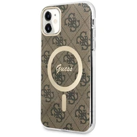Guess GUHMN61H4STW iPhone 11 6.1" brūns/brūns cietais apvalks 4G MagSafe