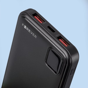 Forever portatīvais lādētājs TB-300M PD QC 22,5W 10000 mAh melna