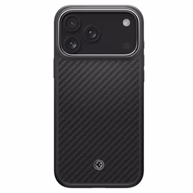 Spigen Enzo Aramid "T" MagSafe viedtālruņa apvalks iPhone 17 Pro - melna un sudraba