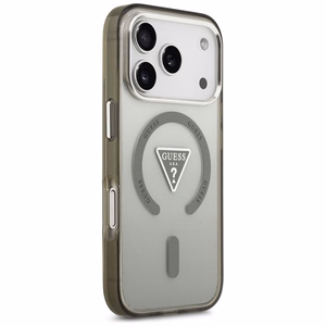 GUESS viedtālruņa apvalks IPHONE 17 Pro ar MagSafe saderīgs (IML gradienta ar trijstūra logotipu) - khaki