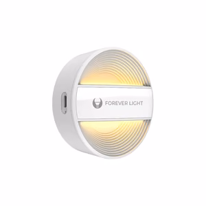 LED Night Lampa round PURE FLC-20 ALMA PIR balts 500mAh Forever Light
