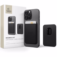 Tech-Protect MagWallet Magnētiskais viedtālruņa apvalks ar universālu magnētisko karšu vai dokumentu turētāju - melns