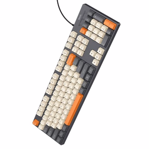 Vadu QWERTY tastatūra Hoco GM61, trīskrāsu (balta, pelēka, oranža)