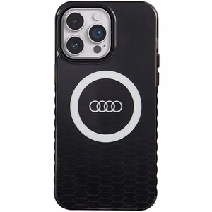 Audi IML Magnētiskais apvalks viedtālrunim iPhone 14 Pro Max ar lielu logotipu - melns