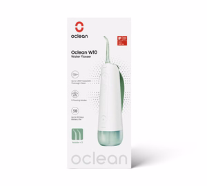 Oclean W10 mutes dobuma irigators, zaļš, 2 uzgaļi