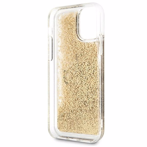 Чехол Guess 4G Big Liquid Glitter для iPhone 11 6.1" / Xr - золотой