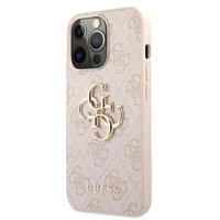 Guess 4G Big Metal Logo viedtālruņa apvalks iPhone 13 Pro / 13 6.1" - rozā