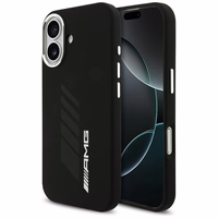 AMG silikona Oversize Rhombs MagSafe apvalks iPhone 17 - melns