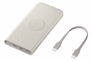 Внешний аккумулятор Samsung EB-U2510XUEGEU беспроводной 10000 mAh 2x USB-C 25W SFC - бежевый