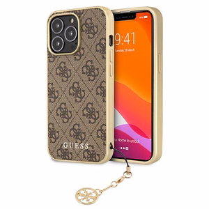 Guess GUHCP13LGF4GBR iPhone 13 Pro / 136,1" brūns/brūns maciņš 4G Charms Collection