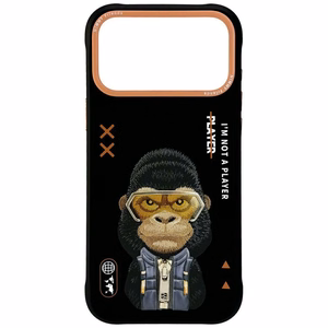 Nimmy Cool&Cute 2.0 Gorilla viedtālruņa apvalks iPhone 17 Pro Max - melns