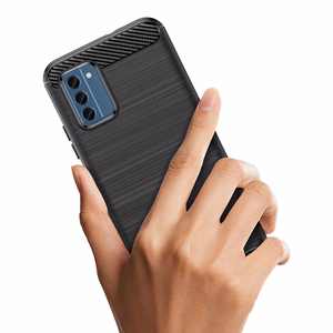 Carbon Case silikona viedtālruņa apvalks Nokia C300 - melns