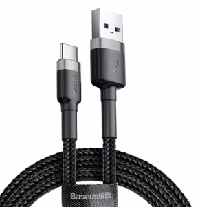 Baseus kabelis Cafule USB - USB-C 3m 2A pelēks-melns