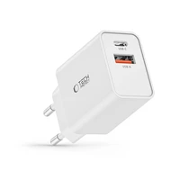 Tech-Protect NC30W USB-C PD 30W / USB-A QC 3.0 lādētājs - balts