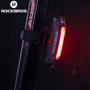Rockbros A54BK aizmugurējais velosipēda lukturis + Micro USB - USB-A kabelis - melns