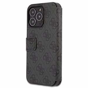Guess GUBKP13X4GMGGR iPhone 13 Pro Max 6.7" vāciņš pelēks - 4G Liels metāla logotips
