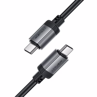Acefast C20-03 USB-C kabelis - USB-C 480Mb/s 3A 1,2 m - melns