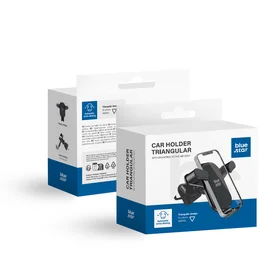 BLUE STAR gravitācijas automašīnas turētājs gaisa ventilācijai TRIANGULAR, melns
