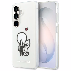 Karl Lagerfeld maciņš IML Karl un Choupette MagSafe priekš Samsung Galaxy S26 caurspīdīgs