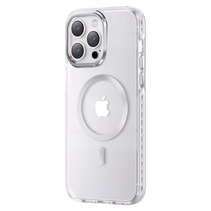 Kingxbar PQY Ice Crystal Series magnētiskais viedtālruņa apvalks iPhone 14 Plus MagSafe sudraba