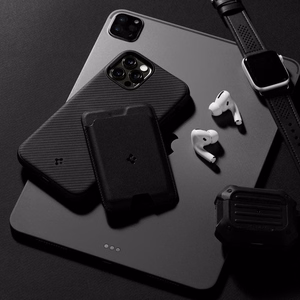Spigen Valentinus Magnētiskā maku ar MagSafe - melns